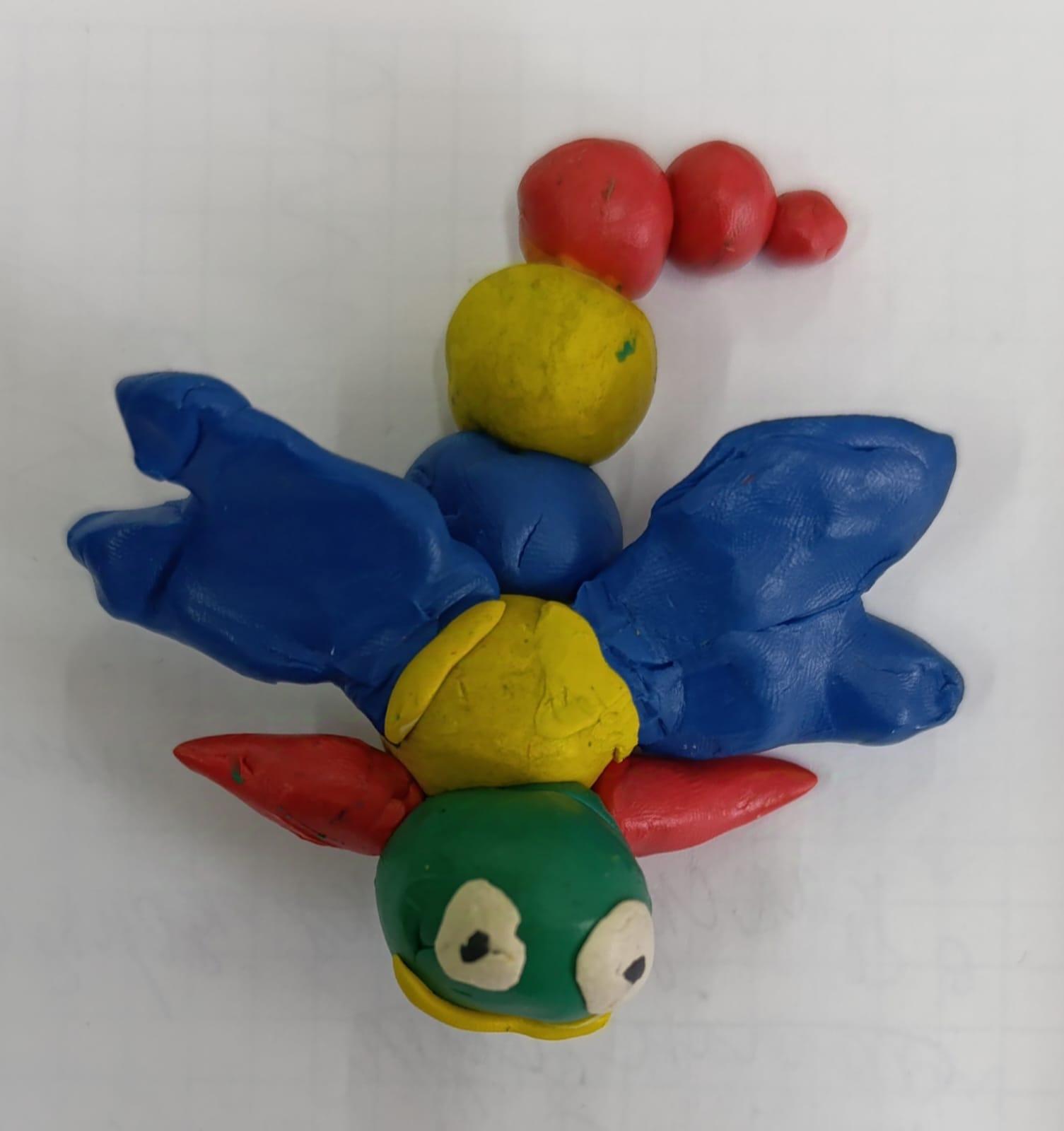 "Пластикалық пішіндер өнері.Мүсін өнері" тақырыбында ермексазбен  жұмыс.